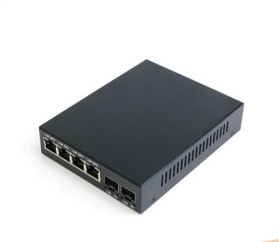Conversor dos meios da fibra do único modo de UTP 10 do gato 5/100M, porto do Lan 4