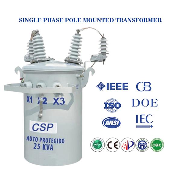 100KVA Outdoor Oil Immersed Transformer 480V/400V for Overhead Line Distribution