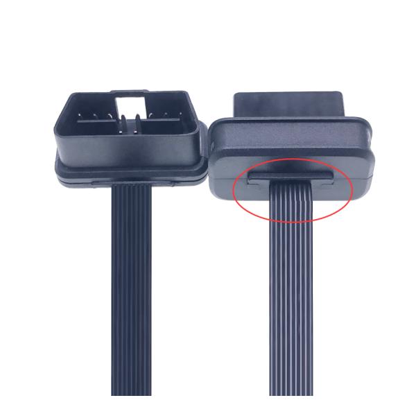 OBD Diagnostic Tool Customized 50CM Right Angle OBD2 OBDII OBD Male to Samsung 12PIN Ribbon Extension Cable