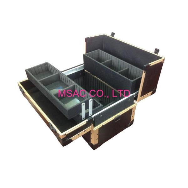 Черная огнеупорная переносная сумка макияжа панели, прочный алюминиевый случай т