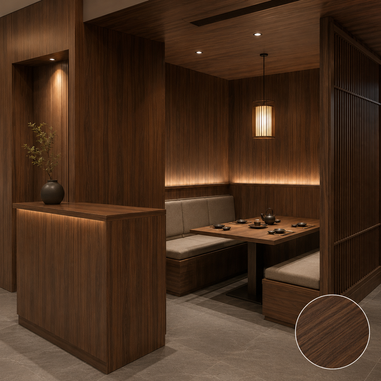 Decorative Compact Laminate HPL Wall Panel, Wood Grain Commercial Interior Wall Cladding