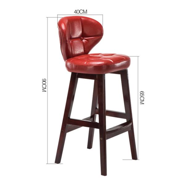 Mail packing Y Modern Antique Upholstered Wooden Bar Chair Stools Leather High Chair for Bar Table at Affordable