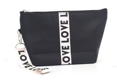 Saco cosmético Zippered levando conveniente do organizador/curso da composição do saco com correia da mão