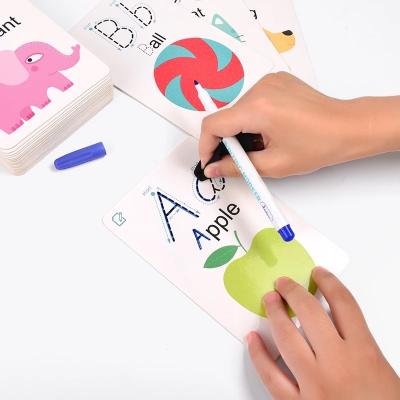 ABC os 123 cartões flash de aprendizagem 300g impresso colorido luxuoso das crianças