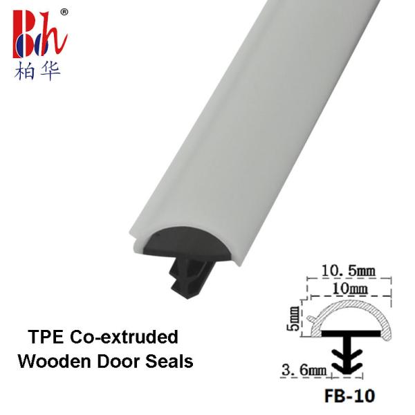 Co-Extruded D Shape Rubber Sealing strips Wooden Door Seal Strip Weatherstrip White Color