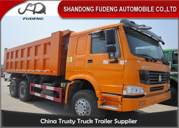 Euro 2 Emission 18 Cube Meter End Dump Truck ,  6 X 4 420HP Tractor Trailer Dump Truck 