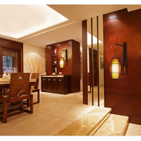 Chinese retro solid wood wall lamp - Hotel Bamboo corridor lamp -antique bamboo lantern wall lamp