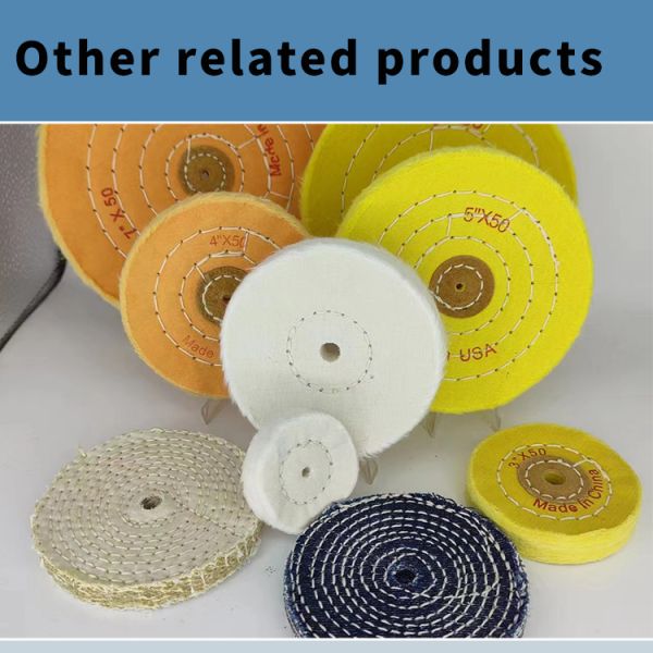 OBM Cotton Buffing Wheels 100mm 4 Inch Dry And Wet Sanding For Angle Grinder