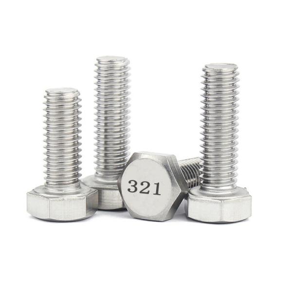 UNC Thread Full Thread Hex Head Bolt DIN933 in Austenitic Stainless Steel 321 0Cr18Ni10Ti
