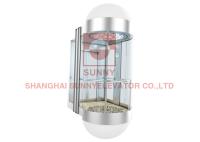 ascenseur 1600kg en verre extérieur hydraulique panoramique avec l'acier inoxydable de miroir