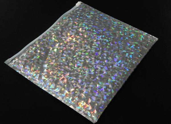 encarregados do envio da correspondência holográficos brilhantes do envelope da bolha de 220x160mm com o saco cosmético do instante da bolha do zíper