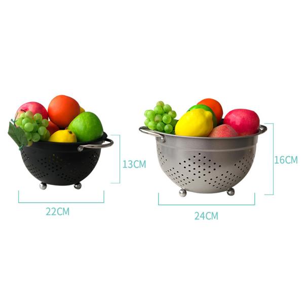Handheld Rustproof 0.5kg Steel Fruit Basket Powder Coating