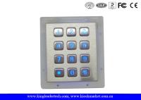Telclado numérico retroiluminado numérico del metal del soporte del panel con 12 llaves iluminadas para el sistema del control de acceso