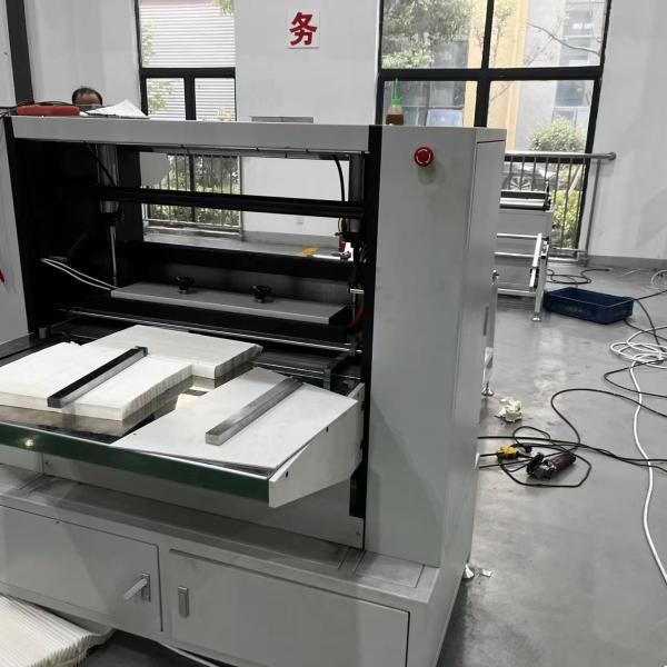 High Temperature HEPA Filter Pleating Machine Adjustable Height Range 20-800mm