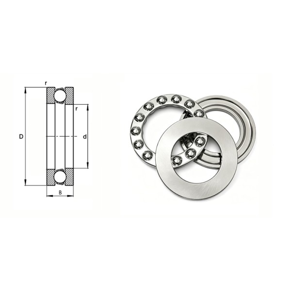 Wholesale Thrust ball bearing 51204 8204 20*40*14mm Food Machinery Bearings