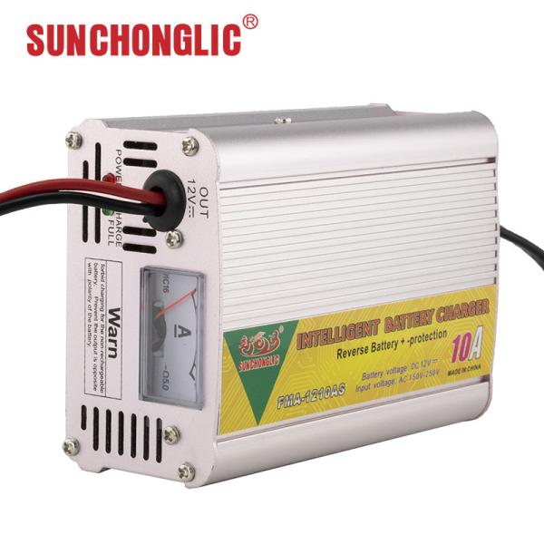 12v 10a lead acid intelligent car battery charger  three step input 150v-250v