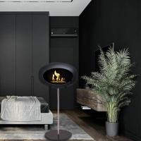 Carbon Steel  26.5kg DIY Ethanol Fire Pits 6h Oval Fireplace