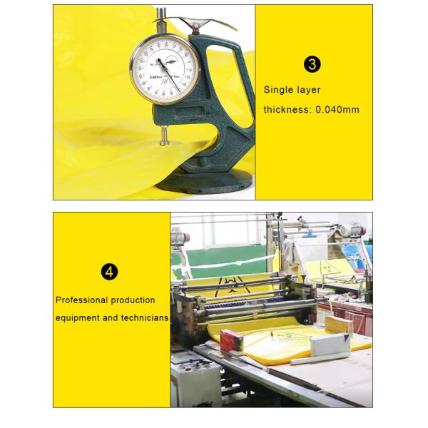 Отход избавления 20L 50L 100L желтый медицинский кладет LDPE в мешки PP HDPE