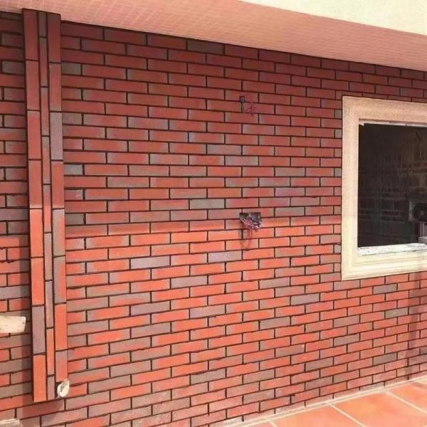 Briques fines, briques minces, extérieur, hôtel, villa, bâtiment, façade, carrelage mural