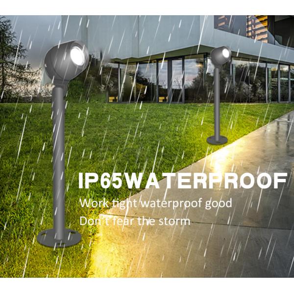 Colored LED Lawn Lights Garden 12W 110x75x490MM 3000K Green 120 Degree