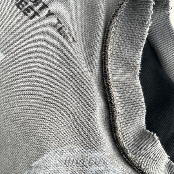 Logotipo de impresión DTG personalizado de doble capa Waffle Manga larga 100% de algodón Camiseta de calle de hombres suéter de gran tamaño camiseta para hombres