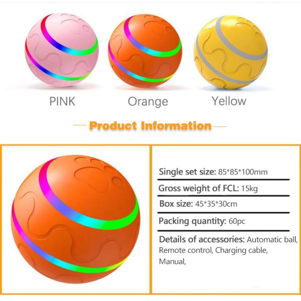 Cat Dogs Activated USB Rechargeable Indoor Wicked Ball for Small Medium Large