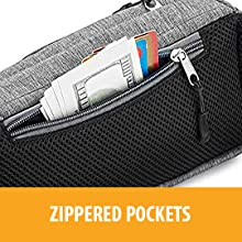 6 Pockets Fashion Fanny Pack Hiking Cute Waist Bag