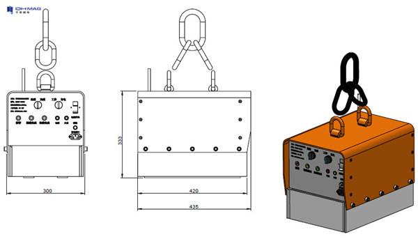 ISO CE NdFeB Steel Magnetic Lifter For Steel Plates Customized 1-5ton