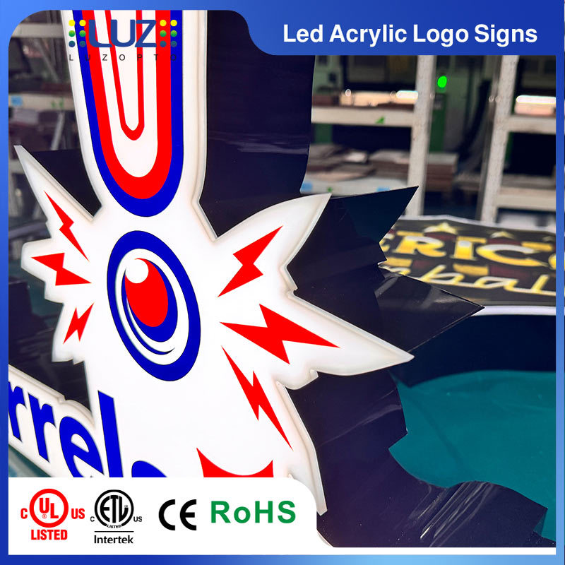 Custom 3D Cutout Multi-Layer Acrylic LED Logo Sign for Business Branding