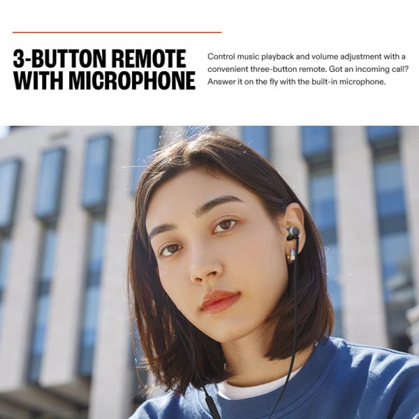 J-B-L TUNE 10C USB-C Wired Hi-Res In-Ear Headphones -Free Flat Cable 3-Button Remote With Microphone Type-C Earphone NO