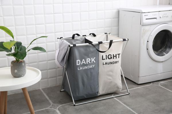 Foldable Waterproof X Shape Steel Laundry Basket