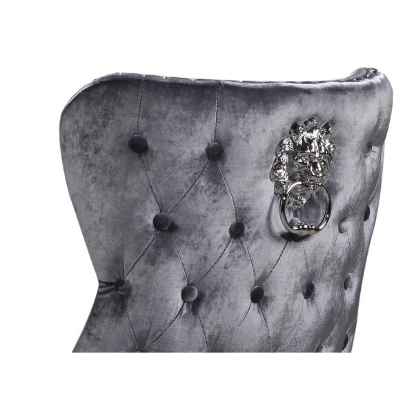 61498 GOITALIA Restaurant Mid century Modern Stainless Steel  Designer Velvet fabric Hotel Ding chair
