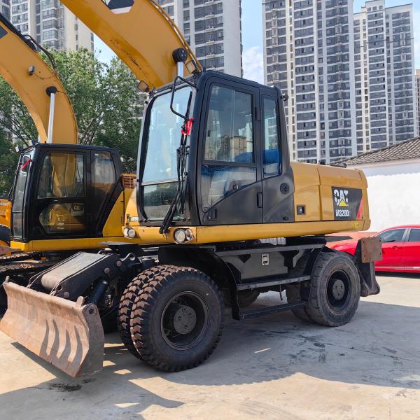 Original Paint Used Cat 320 Wheel Excavator Heavy Duty Vehicle Mining 20ton Wheel Digger