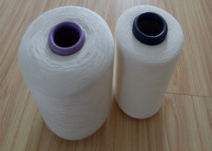 Vortex Spinning High Tenacity Polyester Yarn 20s , Raw White Yarn For Socks
