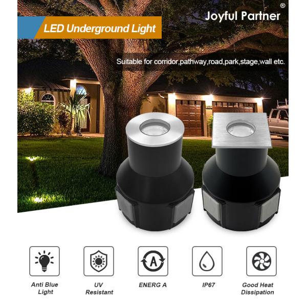 Inground Led Light Beam Angle 8 Degree DC24V 3W 3000K 50*50MM With IP67 Aluminum Body