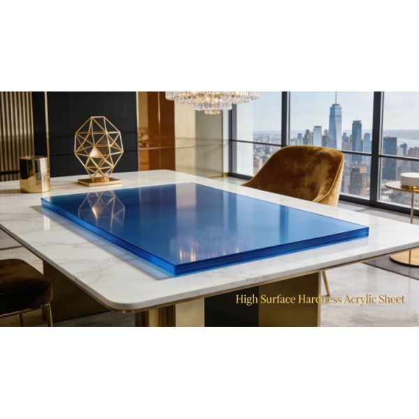 Blue Large Thick Acrylic Sheet with High Surface Hardness for Luxury Designs