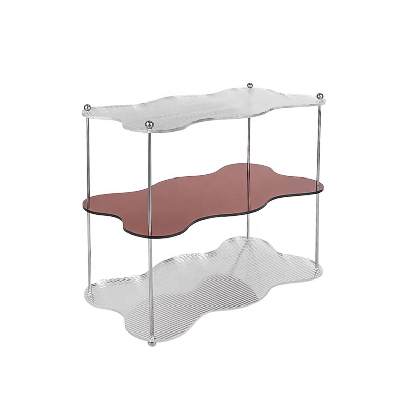 Custom 3-Layer Acrylic Display Stand Creative Simple Living Room Desktop Arrangement Storage Racks