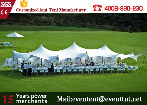 Custom Freeform Stretch Tent With Aluminum Frame Toughened Glass Door