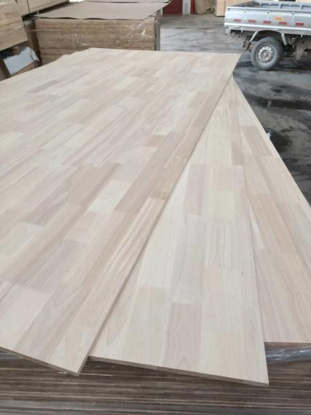Eco Friendly Glue Used Grade Carbonized Yellow Rubber Finger Joint Hardwood Board