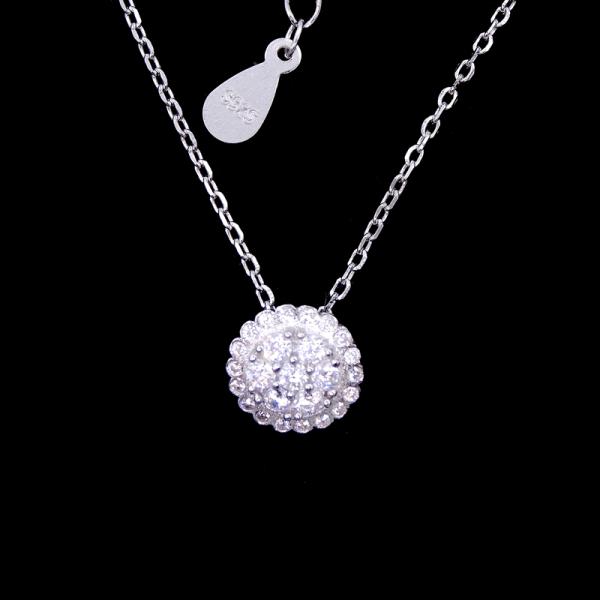 Zircon Stone Strling Silver Necklace Fox Style Animal With Shining / 925 Silver Jewelry