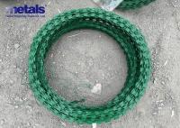 Fios de barbear de Concertina revestidos de PVC verde 450 mm Círculo exterior para vedação de segurança