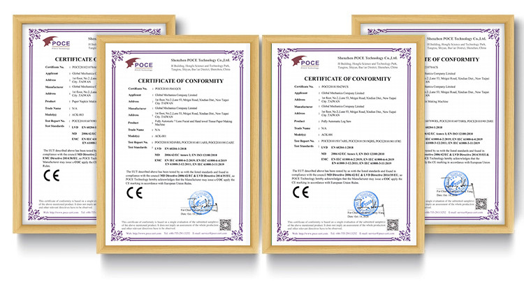 Foshan Origin Machinery Co.,LTD Сертификации