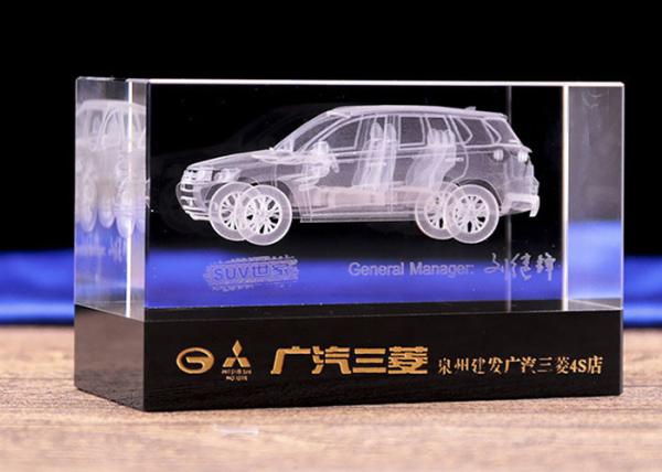 Original Design Crystal Decoration Crafts With 3D Laser Engraving Car Model