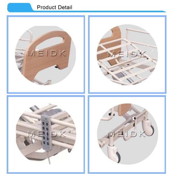 Покрынные эмалью кровати дома престарелых стальной структуры с складными бортовыми рельсами