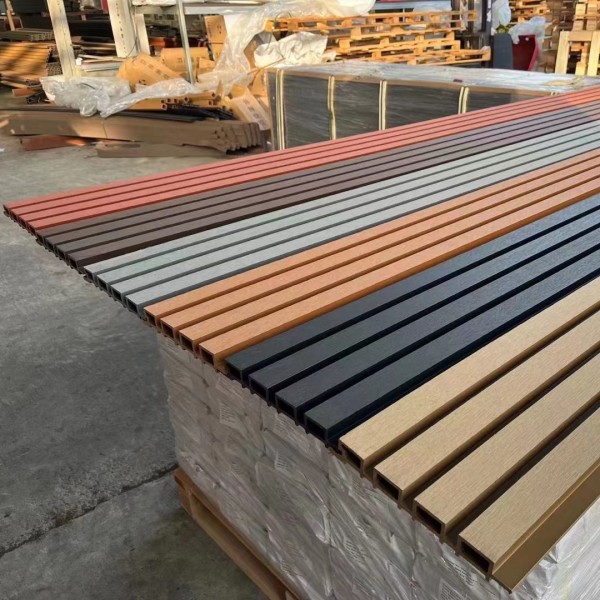 Wood Alternatives Substitute Exterior Wall Panel Decoration Wooden Fluted Wpc Wall Board Panel