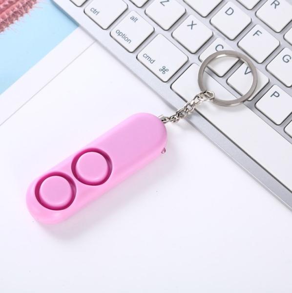 Plastic Kids Self Defense Keychain 120 DB 40g Home Alarm Elderly Four Colors For Girl