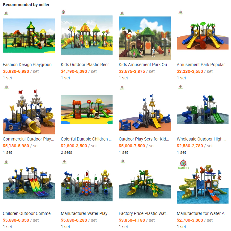 Kindergarten Children'S Outside Play Equipment Plastic Playground Set High Security