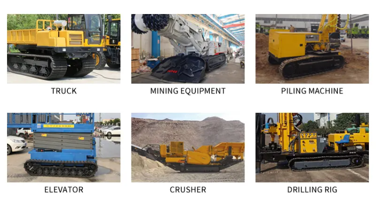 Undercarriage следа Crawler буровых установок OEM резиновый с различными нагружая емкостями