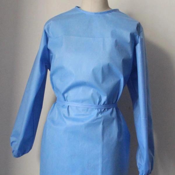 Navy Blue Nonwoven SMS  Disposable Isolation Gowns
