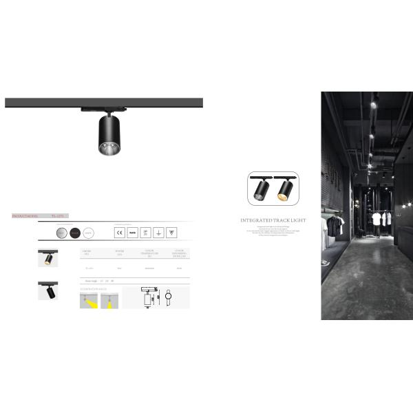 Integrated adaptor 3/4-wire anti glare flicker free combined 20W 25W 32W COB LED track light with adjustable reflector
